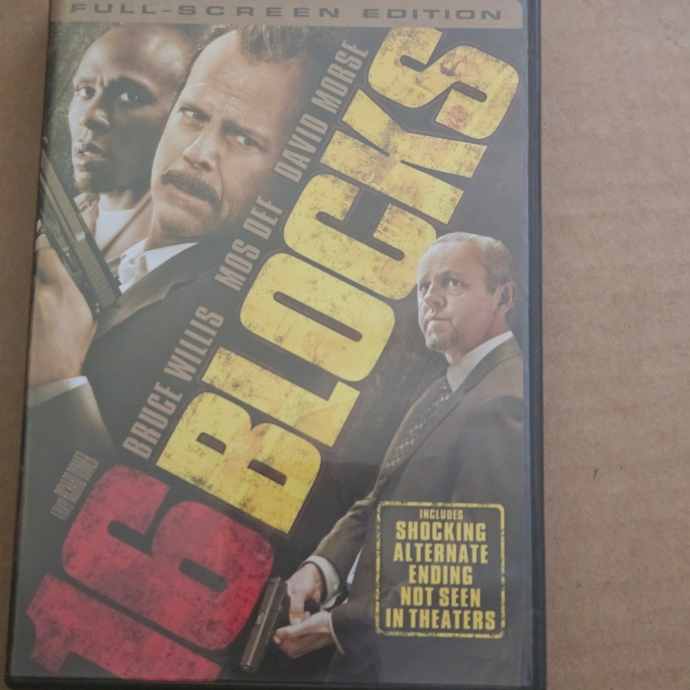 16 Blocks DVD 2006 Bruce Willis Mos Def Full Screen Edition Alternate Ending